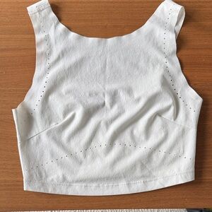 Nike White Sleeveless Crop Top